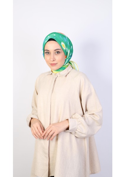 Lilith Pilise Twill Eşarp Yeşil