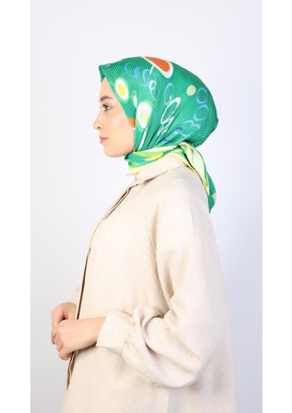 Lilith Pilise Twill Eşarp Yeşil fiyatları