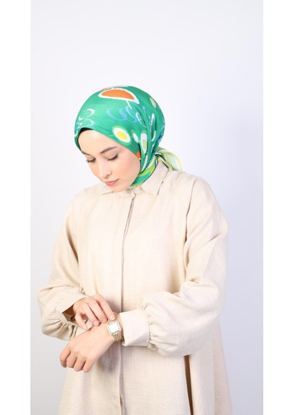 Lilith Pilise Twill Eşarp Yeşil modelleri