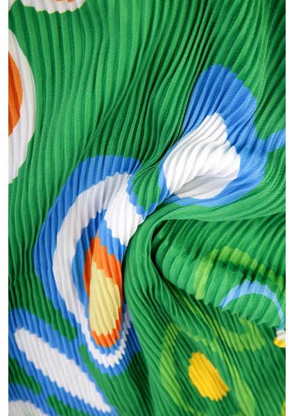 Lilith Pilise Twill Eşarp Yeşil fırsatları