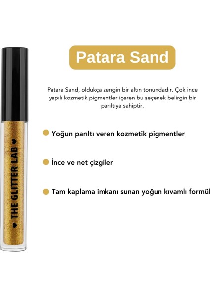 Simli Likit Eyeliner - Dazzling Liner - Patara Sand
