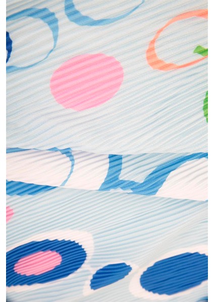 Lilith Pilise Twill Eşarp Mavi indirimleri