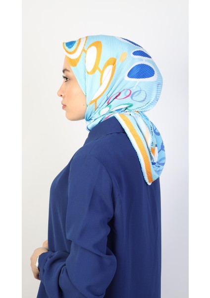 Lilith Pilise Twill Eşarp Mavi