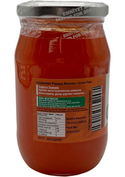 Papaya Marmelatı 420 G (2 Li Kavanoz) fiyatları