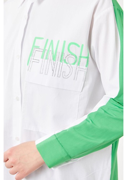 Benetton Patlı Cepli Ribanalı Gömlek fırsatları