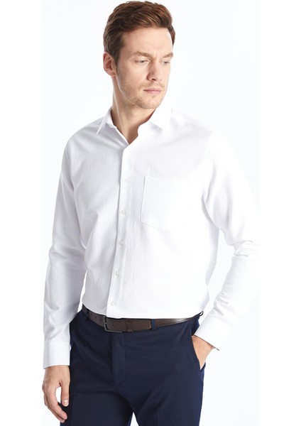 Lcwaıkıkı Formal Regular Fit Uzun Kollu Armürlü Erkek Gömlek