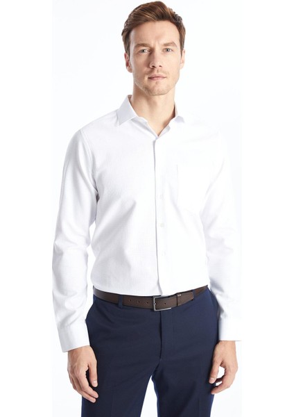 Lcwaıkıkı Formal Regular Fit Uzun Kollu Armürlü Erkek Gömlek
