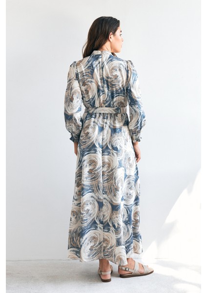 Rabella Desenli Elbise - Indigo indirimleri