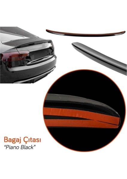 Üniversal Yarasa Spoiler Esnek Plastik 122 cm Siyah