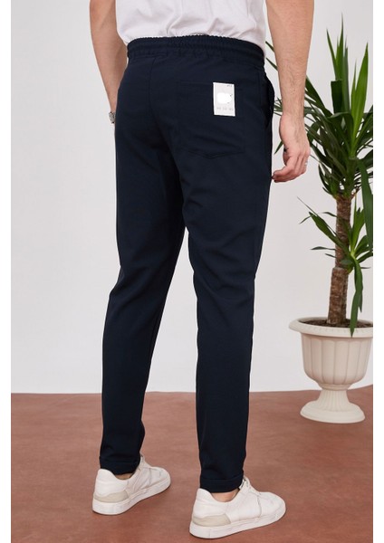 4014 Duble Paça Joger Düz Pantolon_lacivert modelleri
