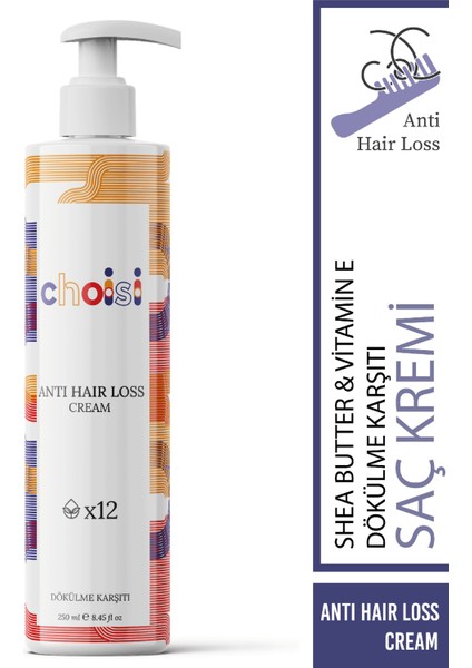 Saç Dökülmesine Karşı Formüle Edilmiş Saç Bakım Kremi Anti Hair Loss Cream 250ML