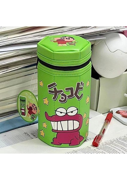 Kalem Çantası Crayon Shin-Chan Altıgen Fermuarlı Dikey Yaratıcı Kırtasiye Çantası (Yurt Dışından)