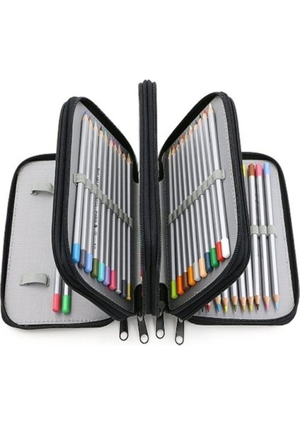 72 Delikli Kalem Çantası Boyama Depolama Kırtasiye Kutusu Düz Renk Kare Kroki Renkli Kurşun Boyama Kırtasiye Kalem Çantası (Yurt Dışından) fiyatları