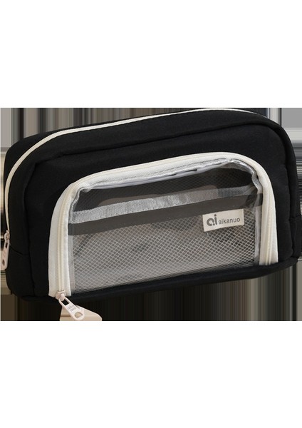 Büyük Kapasiteli ve Yüksek Görünümlü Şeffaf Pencere Kalem Çantası Öğrenci Basit Saklama Kutusu (Yurt Dışından)