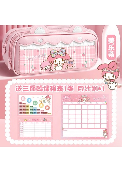 Ilkokul Öğrencilerinin Kalem Kutusu, Ortaokullu Kızların Geniş Kapasiteli ve Gösterişli Karikatür Kalem Çantası (Yurt Dışından)