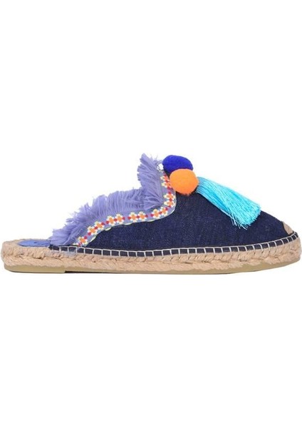 Canca Lacivert Kadın Espadril Terlik