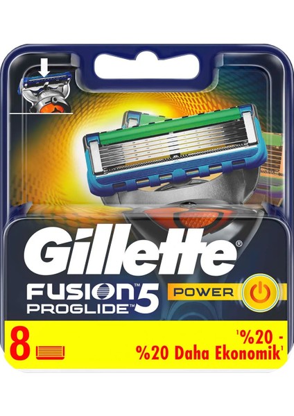 Fusion Proglide Power 8'li Yedek Tıraş Bıçağı fiyatları