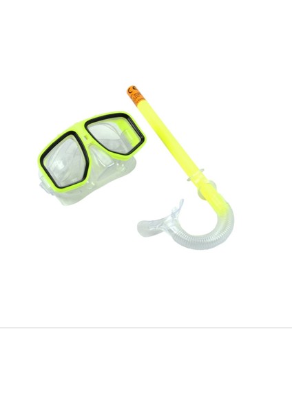Yetişkin Kartela Yüzücü Şnorkel Set - Sarı