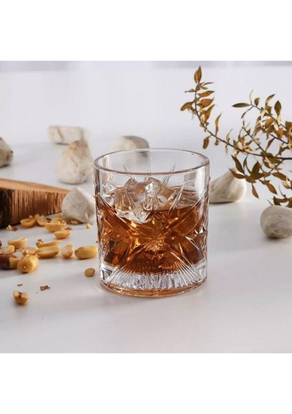 Tekno Trust Turuncu 68474 Cielo Viski Bardağı 210 cc Crystal 4'lü 4 Viski Bardağı Cam