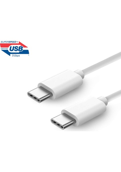 Apple Ipad, Macbook, Imac, Mac Mini Uyumlu Usb-C Şarj ve Veri Aktarım Kablosu. 1 M Beyaz