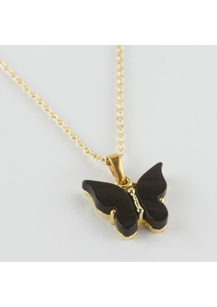 Kelebek Figürlü Polyester Kolye