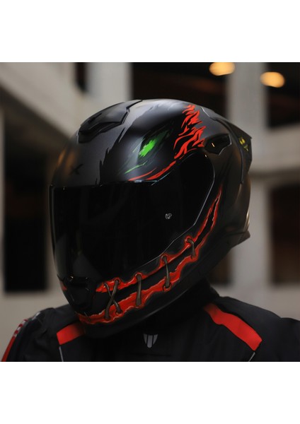 Y.100R Nıght Rıder Mat Tıtanıum Kask