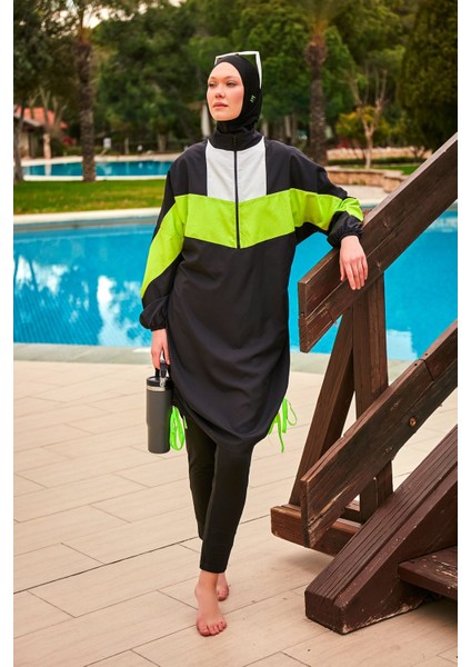 Paraşüt Siyah Tam Kapalı Tesettür Mayo M2421 fiyatları