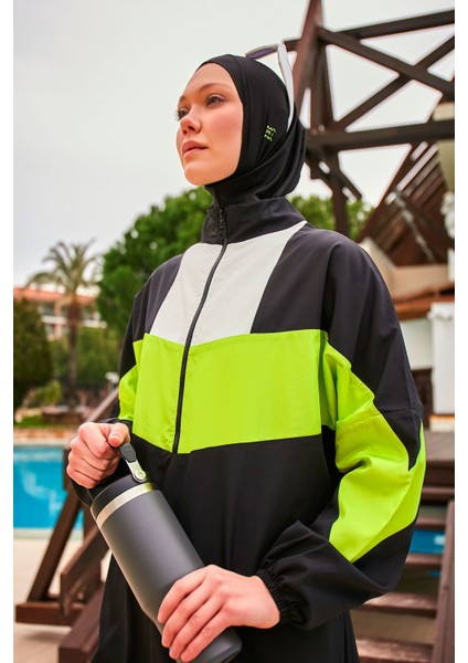 Paraşüt Siyah Tam Kapalı Tesettür Mayo M2421 indirimleri