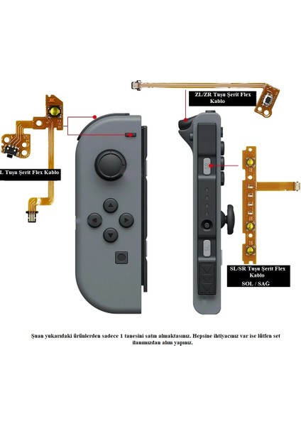 Nintendo Switch L Tuşu Şerit Flex Kablo Switch