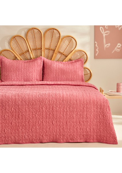 Rody Çift Kişilik Yatak Örtüsü Fuşya