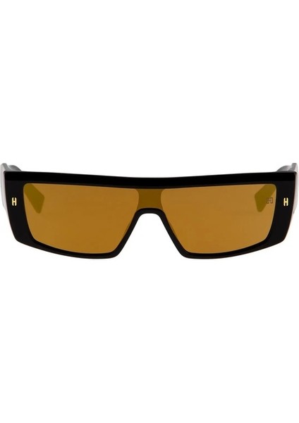Hm 1589 C4 125 Aynalı Unisex Dikdörtgen Siyah Kemik Güneş Gözlüğü fırsatları