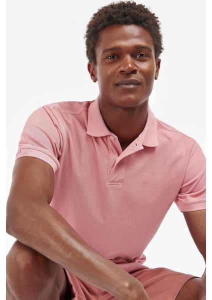 Washed Sports Polo Yaka PI15 Pink Salt