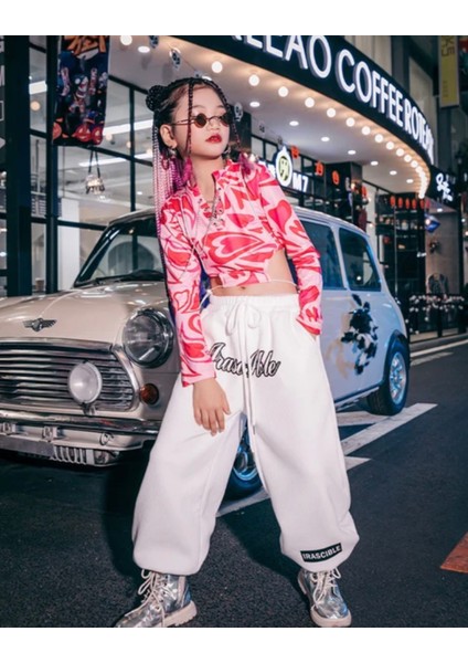 Özel Tasarım Irascıble Baskılı Ultrarahat Sokak Stili Hip Hop Yazlık Kız Çocuk Eşofman Altı