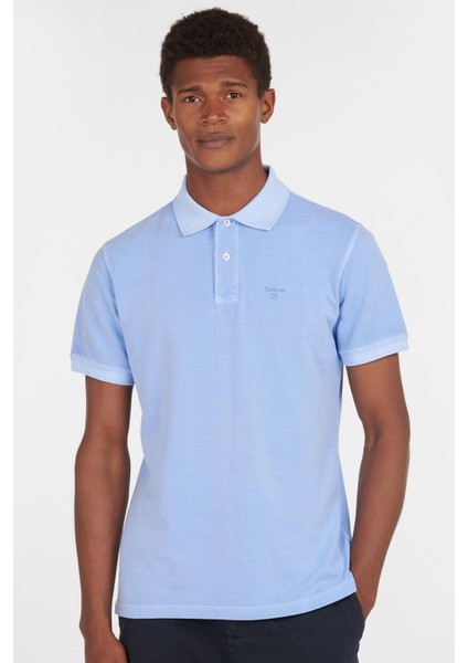 Washed Sports Polo Yaka BL32 Sky Blue