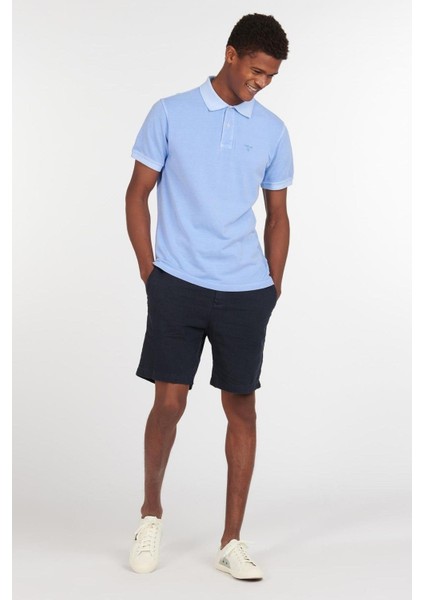 Washed Sports Polo Yaka BL32 Sky Blue