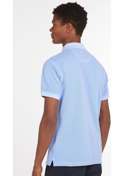 Washed Sports Polo Yaka BL32 Sky Blue