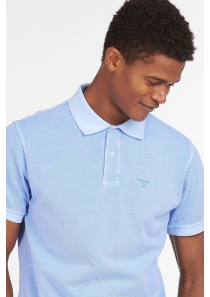 Washed Sports Polo Yaka BL32 Sky Blue