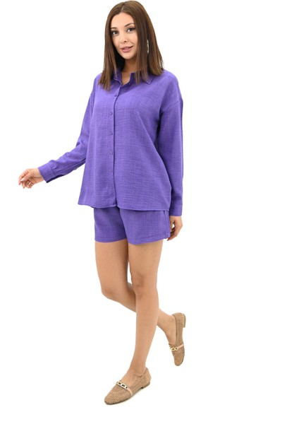 Kadın Uzun Kollu Gömlek Yaka Ikili Takım 4096-25 fiyatları