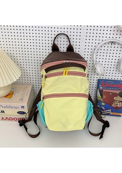 Yeni Büyük Kapasiteli Basit Açık Hava Seyahati Moda Sırt Çantası, Çok Fonksiyonlu ve Çok Yönlü Öğrenci Okul Çantası (Yurt Dışından)