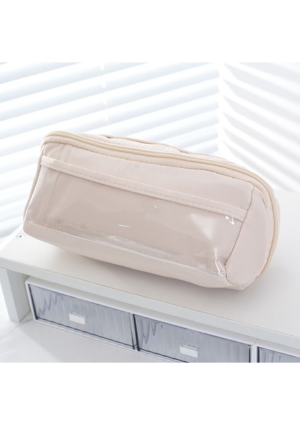 Ins Tarzı Büyük Kapasiteli Yüksek Görünümlü Erkek ve Kız Öğrenci Kalem Çantası Kore Tarzı Çok Fonksiyonlu Prizma Kalem Çantası Açık Kırtasiye Çantası (Yurt Dışından)