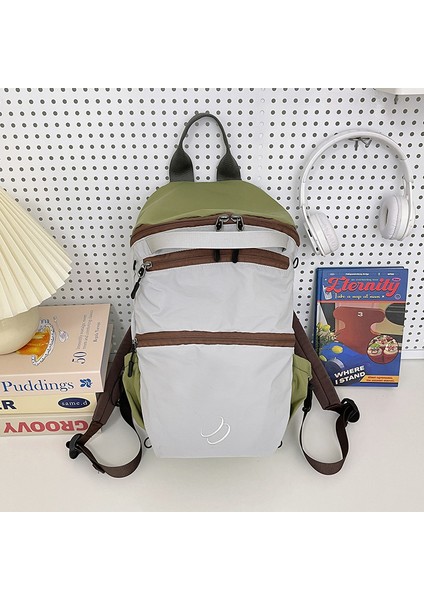 Yeni Büyük Kapasiteli Basit Açık Hava Seyahati Moda Sırt Çantası, Çok Fonksiyonlu ve Çok Yönlü Öğrenci Okul Çantası (Yurt Dışından)