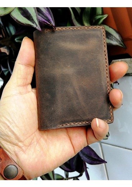 Isimli Hakiki Deri Kartlık Minimal Gerçek Deri Kartlık Kişiye Özel MK33