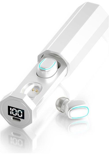 Yeni Kablosuz Bluetooth Kulaklık LED Dijital Ekran Kulak Içi Stereo Android Süper Uzun Pil Ömrü Bekleme (Yurt Dışından)