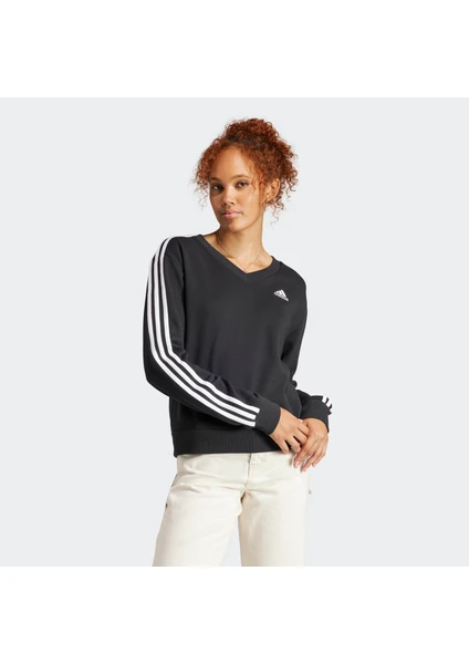 3-Stripes V-Neck Kadın Sweatshirt IQ4835