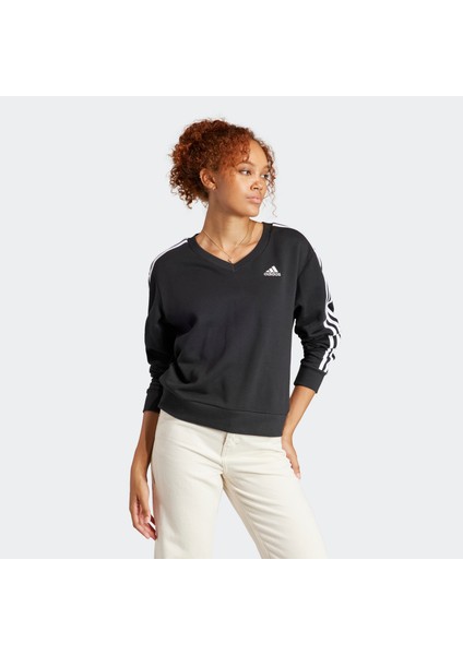 3-Stripes V-Neck Kadın Sweatshirt IQ4835