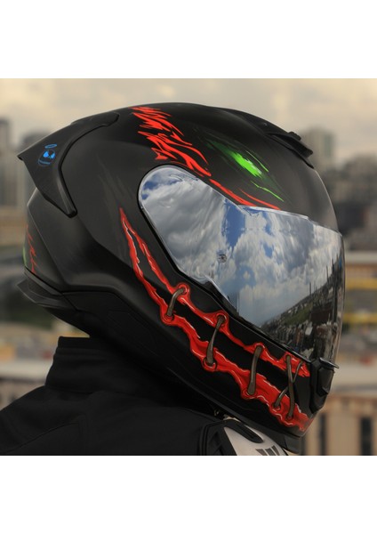 Y.100R Nıght Rıder Mat Siyah Kask