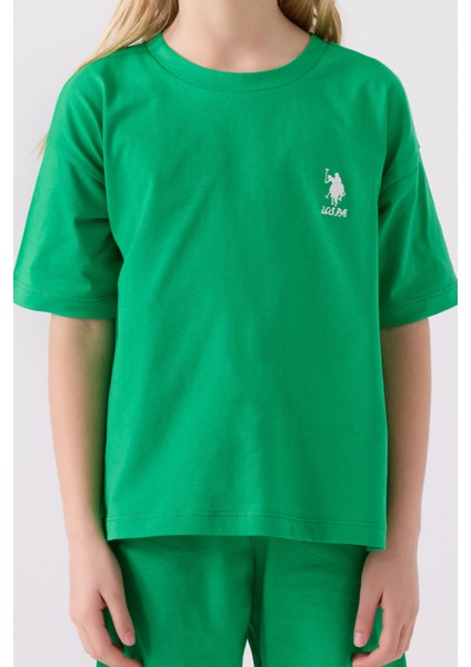 Kız Çocuk Elma Yeşili Bermuda Takım fırsatları