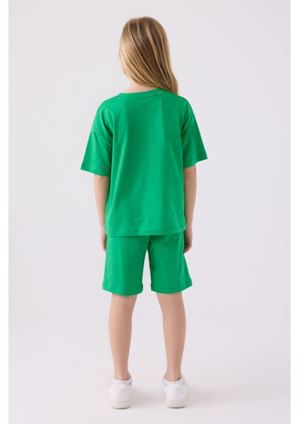 Kız Çocuk Elma Yeşili Bermuda Takım indirimleri