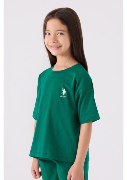 Kız Çocuk Zümrüt Yeşili Bermuda Takım fiyatları
