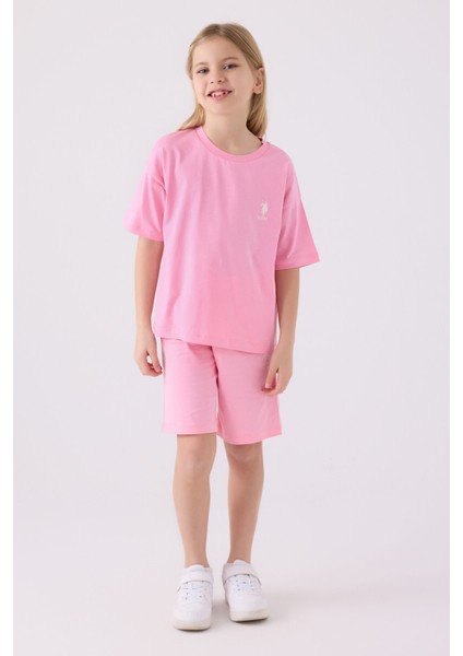 Kız Çocuk Pembe Bermuda Takım modelleri